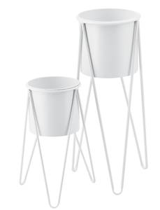 Set de 2 Supports de Plantes Hedera Blanc