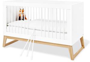 Lit bébé Bridge Blanc - Bois manufacturé - 76 x 94 x 150 cm