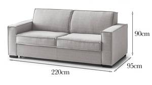 3-Sitzer festes Sofa  Ylenia Grau