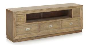 TV-SCHRANK AUS HOLZ BRAUN L 160 cm Braun - Holz teilmassiv - 160 x 59 x 40 cm