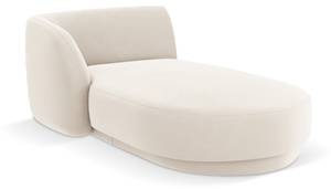 Chaiselongue MILEY Hochglanz Beige