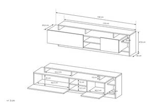 Meuble-paroi ALVA SET (5 pièces) Blanc