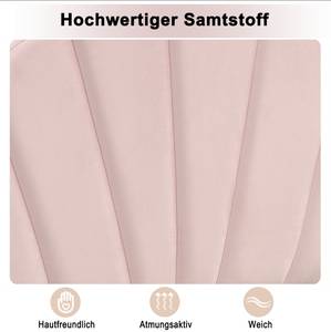 Polsterbett VELVRoyal Ⅰ Pink - Breite: 95 cm