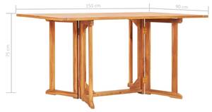 Table de salle à manger Marron - Bois massif - Bois/Imitation - 150 x 75 x 150 cm