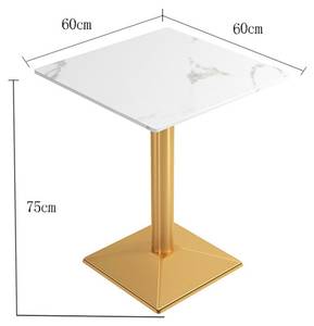 Tische G54566 Gold - Weiß - Metall - 60 x 75 x 60 cm