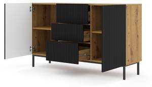 Sideboard RAVENNA B SB150 2D3D Beige - Schwarz