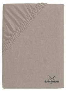 Premium Spannbettlaken mit Logo-Druck Grau - Textil - 200 x 30 x 200 cm