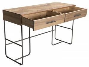Schreibtisch 2 Schubladen Teak Beige - Massivholz - 44 x 76 x 120 cm