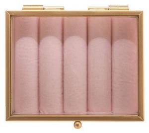 Schmuckschatulle für Ringe Pink - Metall - 8 x 4 x 10 cm