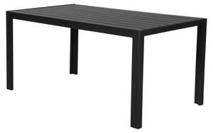 Table de jardin Cult Noir - En partie en bois massif - 150 x 75 x 90 cm