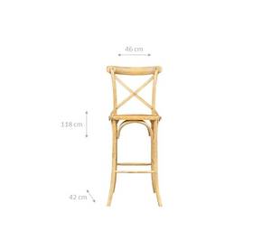 Tabouret de bar HARMONIE Marron - Bois massif - Bois/Imitation - 42 x 118 x 46 cm