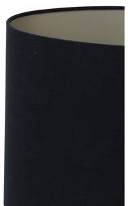 Lampenschirm oval Velours Schwarz - Textil - 15 x 25 x 30 cm