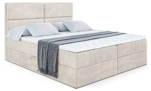 Boxspringbett GRATUN Ecru - Breite: 200 cm - H3