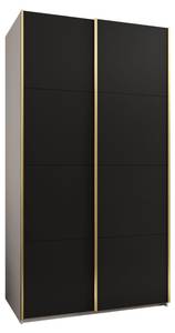 Armoire Lux 1 Noir - Doré - Blanc - Largeur : 130 cm