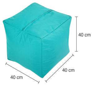 Sitzsack-Hocker Pouf "Cube" 40x40x40cm Petrol