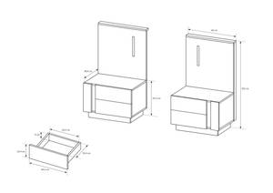 Nachttisch ARCO (2er-Set) Weiß