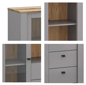 Wohnwand LATOUR 4-teilig Braun - Grau - Holzwerkstoff - 420 x 135 x 57 cm