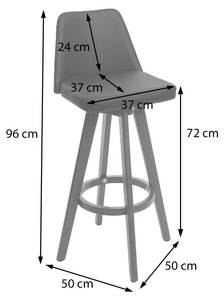 Barhocker C43 drehbar Cremeweiß