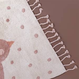 BIRDY tapis enfant motif oiseaux Rose foncé - Fibres naturelles - Textile - 100 x 1 x 150 cm