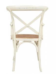 Chaise HARMONIE avec accoudoirs Blanc - Bois massif - Bois/Imitation - 43 x 89 x 50 cm