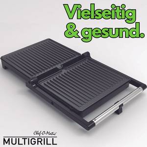 Kontaktgrill Chef O Matic Multigrill Schwarz - Kunststoff - 34 x 10 x 34 cm