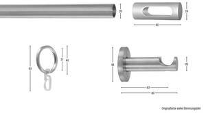 Gardinenstange Easy 1 lfg. Silber - Breite: 450 cm