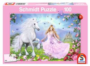 Puzzle  Prinzessin des Einhorns, 100 Papier - 20 x 4 x 28 cm