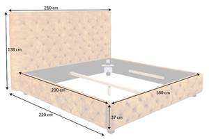 Doppelbett PARIS Gelb - Breite: 210 cm