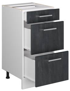 Küchenschrank mit Schublade R-Line 47578 Schwarz - Weiß