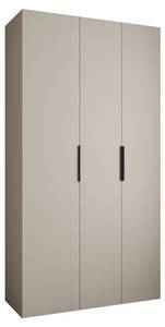 Drehtürenschrank Como 4 Beige - Schwarz - 130 x 40 cm