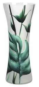 Vase en verre peint à la main Vert - Verre - 15 x 36 x 15 cm