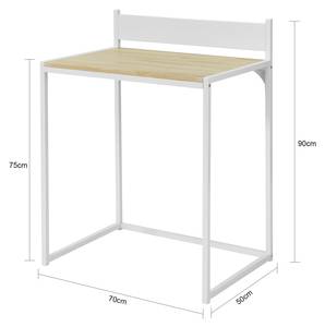 Schreibtisch FWT66-WN Weiß - Holzwerkstoff - 70 x 90 x 50 cm