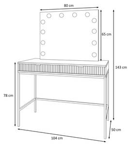 Schminktisch CORTADO ELITE Grau