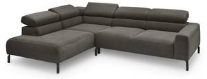 Ecksofa DELIA Anthrazit - Breite: 276 cm - Armlehne davorstehend links - Ecke davorstehend links