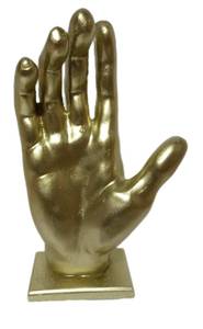 Skulptur Hand Gold Gold - Kunststoff - Stein - 21 x 34 x 10 cm