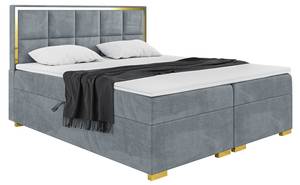 Boxspringbett Dani Gold Grau - 180 x 214 cm - H4