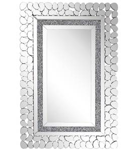 Miroir PABU Argenté - Bois manufacturé - 60 x 90 x 2 cm