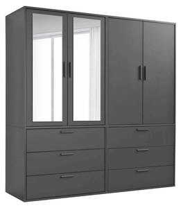 Kleiderschrank Der Grenzenlose II Anthrazit - Breite: 180 cm - 4 Türen