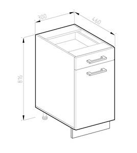 Küchenmöbel R-Line 39758 Anthrazit - Sonoma Eiche Trüffel Dekor