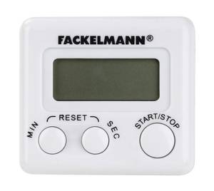Fackelmann Kurzzeitwecker magnetisch Weiß - Kunststoff - 12 x 17 x 3 cm