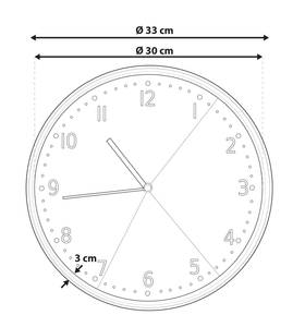 Wanduhr DAVOS Schwarz - Grau - Weiß