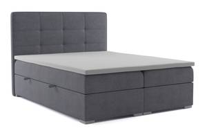 Boxspringbett LOFIT Schiefergrau - Breite: 140 cm - H3