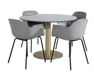 Essgruppe Estelle 12 (5-teilig) Grau - Massivholz - 106 x 75 x 106 cm