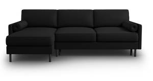 Schlaf-Ecksofa + Box SCOTT 5 Sitzplätze Schwarz