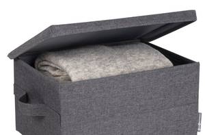 Aufbewahrungsbox SOFT Grau - Textil - 30 x 22 x 40 cm