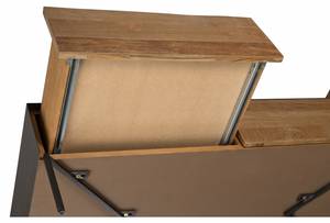 Table basse 2 tiroirs teck recyclé Marron - En partie en bois massif - 60 x 37 x 111 cm
