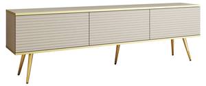 TV-Lowboard Praia Beige - Braun - Gold