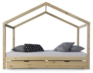 Hausbett mit Bettkasten 2078 Braun