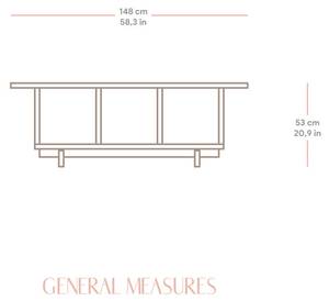 TV-Lowboard Pi Massivholz - Holzart/Dekor - 148 x 53 x 43 cm