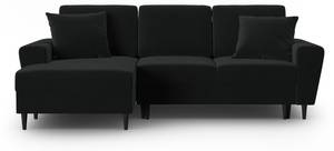 Schlaf-Ecksofa + Box MOGHAN 4 Sitzplätze Schwarz